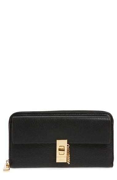 Women's Chloe 'drew' Calfskin Leather Zip Around Wallet -