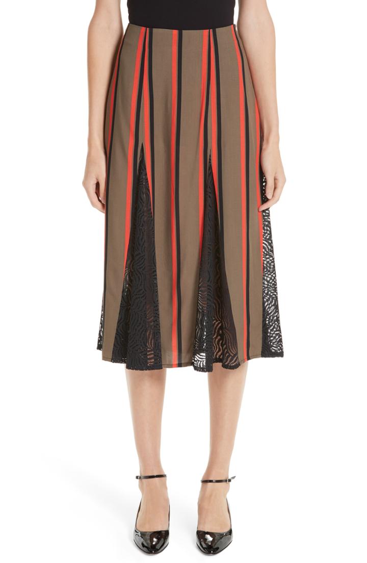 Women's Beaufille Tricolor Skirt - Green