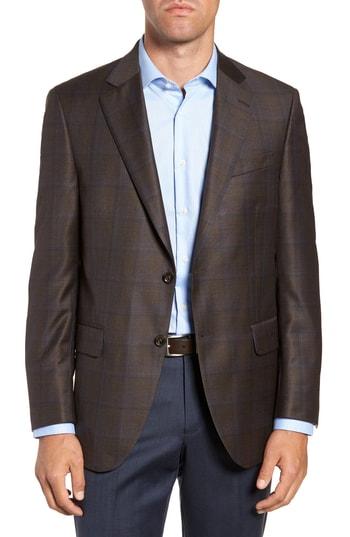 Men's Peter Millar Flynn Classic Fit Wool Sport Coat R - Brown