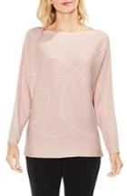 Women's Vince Camuto Ink Swirl Ribbed Sweater, Size - Pink
