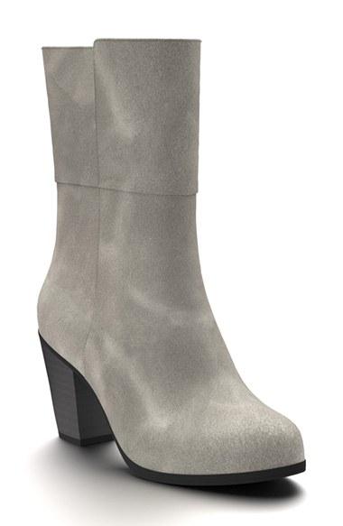 Women's Shoes Of Prey Block Heel Boot .5 B - Grey