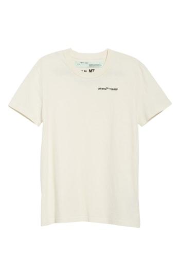 Women's Off-white Quotes Casual Tee, Size - White