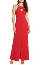 Women's Harlyn Keyhole Bodice Gown - Red