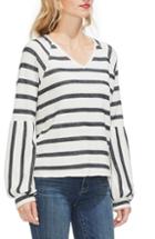 Women's Vince Camuto Bubble Sleeve Stripe Top, Size - White