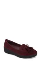 Women's Fitflop Tassel Bow Sneakerloafer(tm) Water Repellent Flat M - Purple