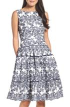 Women's Eliza J Embroidered Lace Midi Dress