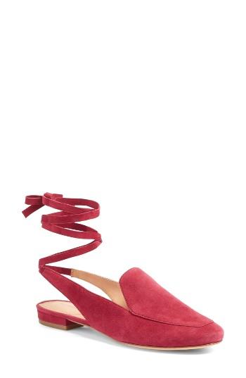 Women's Sigerson Morrison Bena Ankle Strap Loafer M - Burgundy