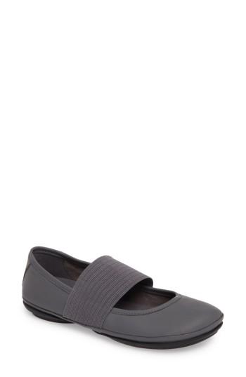 Women's Camper 'right Nina' Leather Ballerina Flat Us / 36eu - Grey