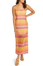 Women's Show Me Your Mumu Harlowe Velvet Burnout Stripe Maxi Dress - Yellow