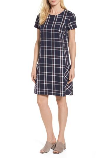 Women's Halogen Drop Waist Plaid Dress