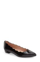 Women's French Sole 'tequila' Scalloped Flat .5 M - Black