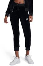 Women's Nike Velour Drawstring Capri Pants - Black