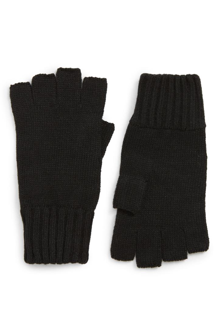 Men's The Rail Solid Fingerless Gloves, Size - Black