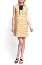 Women's Maternal America Lace-up Maternity Shift Dress - Yellow