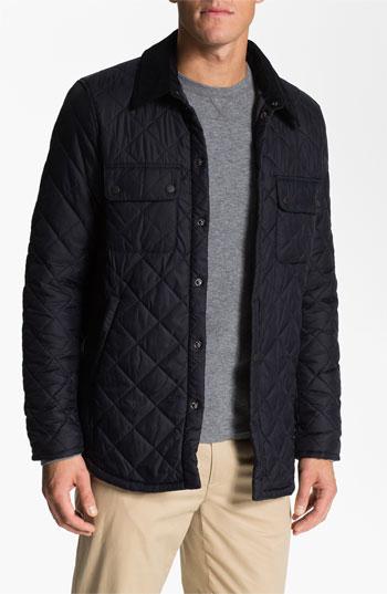Men's Barbour 'akenside' Regular Fit Quilted Jacket - Blue