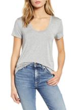 Women's Splendid Scoop Neck Jersey Tee - Grey