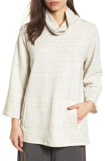Women's Eileen Fisher Funnel Neck Top, Size - White
