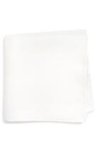 Men's Nordstrom Men's Shop Solid Silk Pocket Square, Size - White