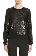 Women's Michael Kors Sequined Tulle Leopard Sweater