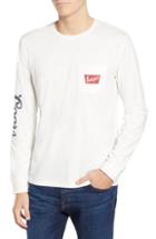 Men's Brixton Coors Banquet Long Sleeve Pocket T-shirt, Size - Ivory