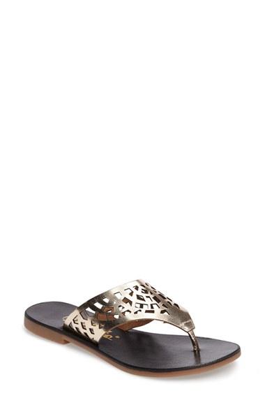 Women's Callisto Daria Flip Flop M - Metallic