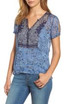Women's Lucly Brand Mixed Scarf Print Top