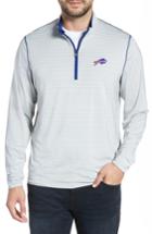 Men's Cutter & Buck Meridian - Buffalo Bills Regular Fit Half Zip Pullover - Blue