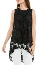 Women's Vince Camuto Floral Mesh High/low Blouse