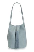 Street Level Faux Leather Bucket Bag - Blue