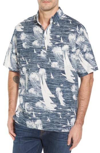 Men's Reyn Spooner Kona Winds Classic Fit Sport Shirt - Blue