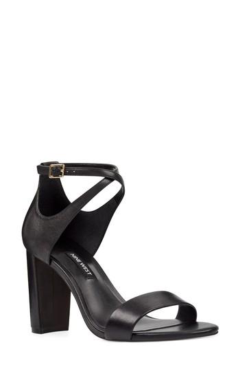 Women's Nine West Nunzaya Ankle Strap Sandal M - Black
