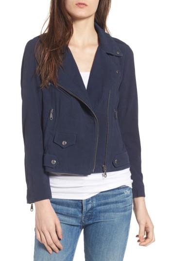 Women's Rebecca Minkoff Wes Suede Moto Jacket, Size - Blue