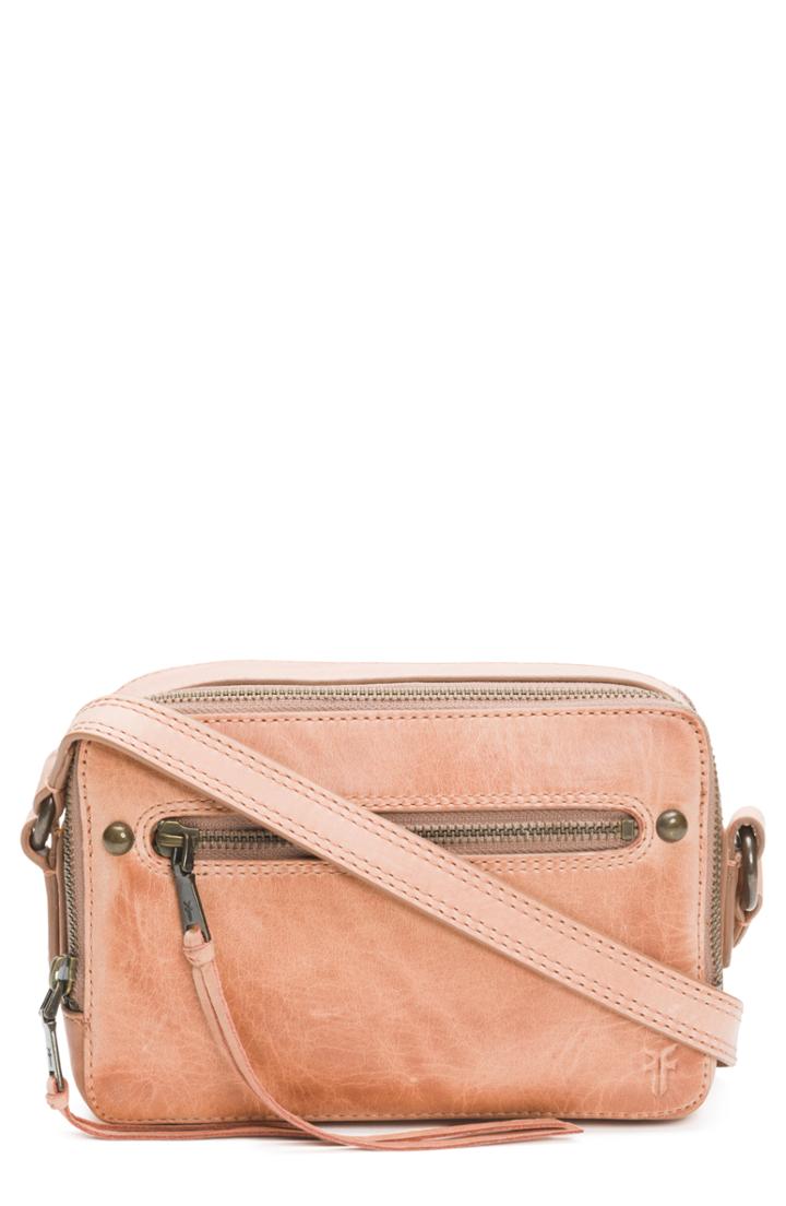 Frye Zip Leather Camera Bag - Pink