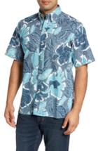 Men's Reyn Spooner Pua Fields Classic Fit Print Sport Shirt - Blue