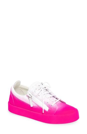 Women's Giuseppe Zanotti May London Low Top Sneaker .5 M - Pink