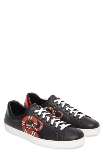 Men's Gucci New Ace Snake Loop Sneaker .5us / 6.5uk - Black