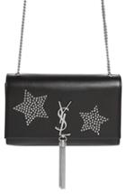 Saint Laurent Medium Kate Tassel - Stars Leather Bag - Black