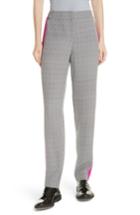 Women's Grey Jason Wu Side Stripe Check Silk Pants - Grey