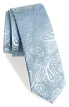 Men's Calibrate Paisley Silk Skinny Tie, Size - Green