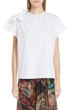 Women's Fuzzi Bow Detail Cotton Top Us / 44 It - White