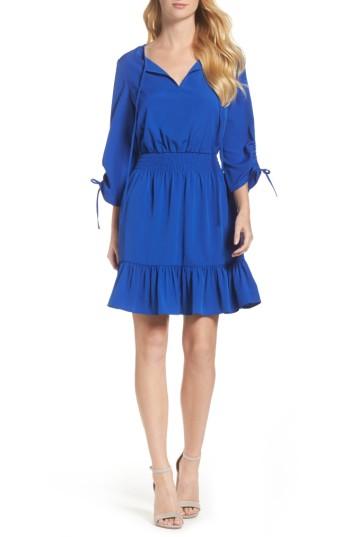 Women's Eliza J Woven Blouson Dress - Blue