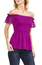 Women's Vince Camuto Smocked Eyelet Top - Pink