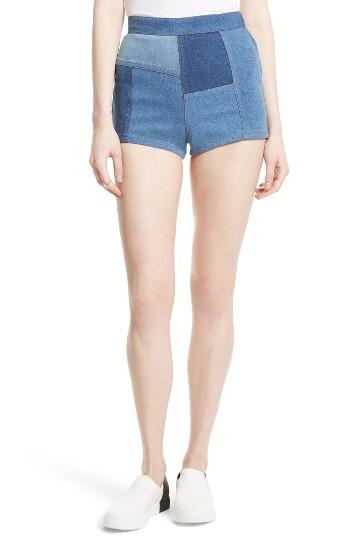 Women's Free People High & Tight Patchwork Denim Shorts