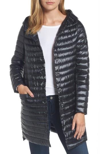 Women's Sam Edelman Reversible Down & Feather Fill Puffer Jacket - Black