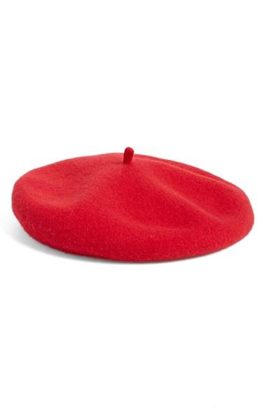 Women's Halogen Wool Blend Beret - Red