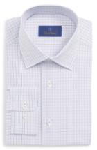 Men's David Donahue Regular Fit Check Dress Shirt .5 - 32/33 - Red