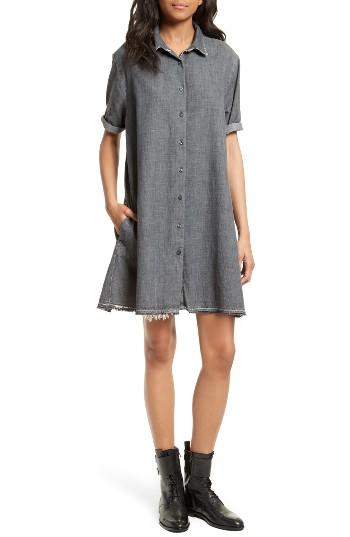 Women's The Great. The Bias Shirtdress - Grey