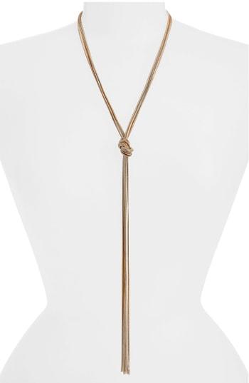 Women's Something Navy Exaggerated Lariat Necklace (nordstrom Exclusive)