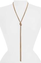 Women's Something Navy Exaggerated Lariat Necklace (nordstrom Exclusive)