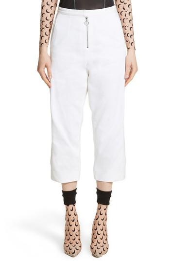 Women's Marine Serre Crop Trousers, Size - White